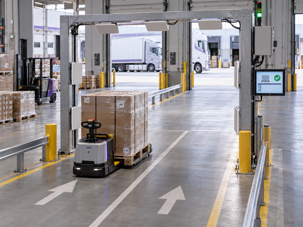 Pallet read at the portal without stopping traffic