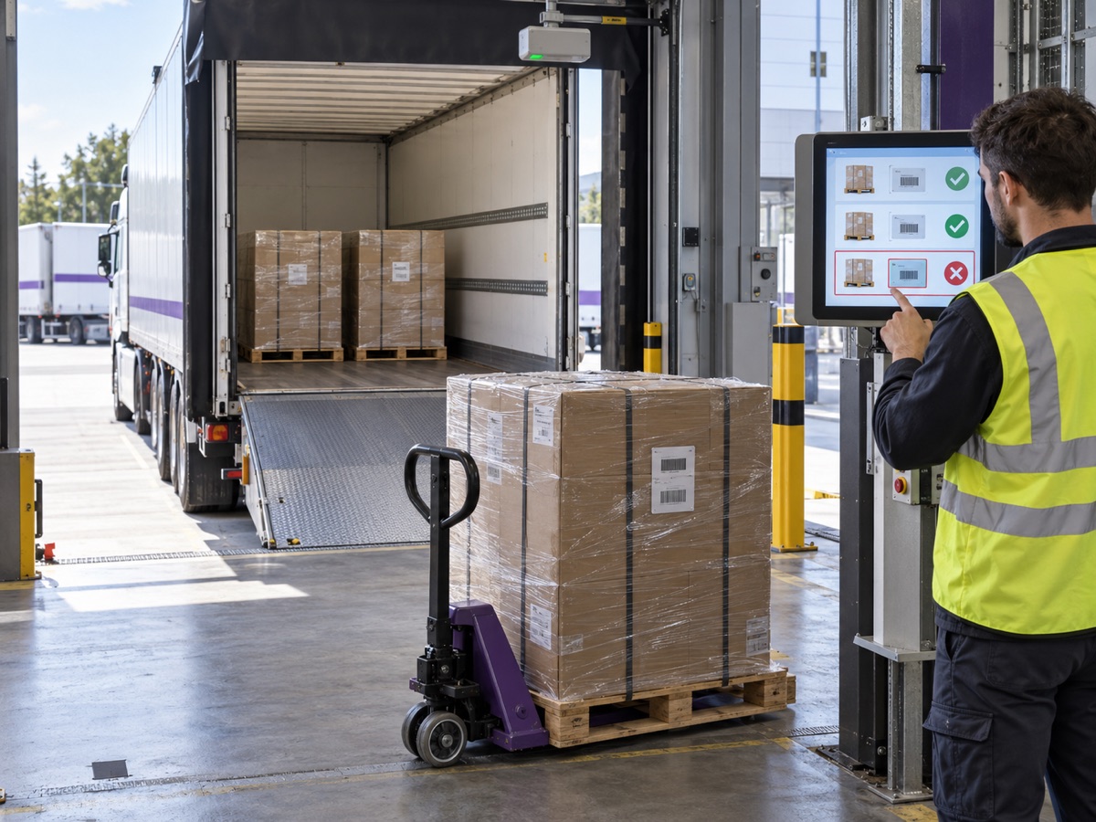 Dock load checked against the truck manifest